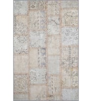 Eliana Home Baskılı, Yıkanabilir Kaymaz Taban Salon Halısı LNA1807 100x150 cm (Bej)