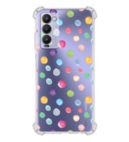 PrintiFy Tecno Camon 18 Uyumlu Water Color 6 Baskılı Şeffaf Köşe Korumalı Antişok Kılıf