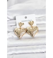 316L Çelik Gold Renk Kalp Model Kadın Küpe TJ-BKP11825