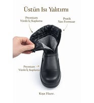 Erkek Kar Botu – İçi Yünlü, Fermuarlı, Suya Dayanıklı, Kışlık Outdoor