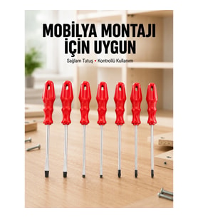 Mey İthalat® Çeşitli Vidalama İşleri İçin 7li Tornavida Takımı