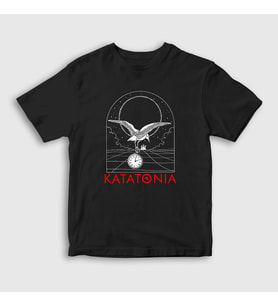 Presmono Unisex Çocuk Siyah Dove Katatonia T-Shirt 398438tt