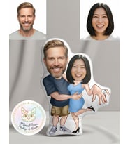 Kişiye Özel Pırlantalı Çift Şekilli Maskot Yastık