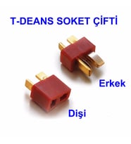 T Plug Deans Konnektör Dişi Erkek Çift Lipo Pil Batarya Konnektör