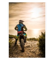 Enduro Bisiklet Sürücüsü Tablo Ahşap Poster Dekoratif