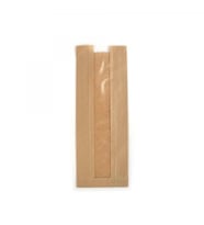 Pencereli Şemua Çizgili Baget Ekmek Fırın Kese Kağıdı - Orta boy -15x33 Cm. -2.5 Kg - Ort. 400 Ad