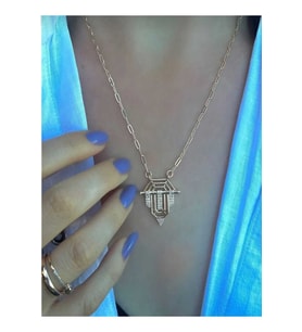Serenay • Leyla • Altın Tasarım 18 K Altın Kaplama 925 Ayar Gümüş Sevgiliye • Eşe Hediye Kolye
