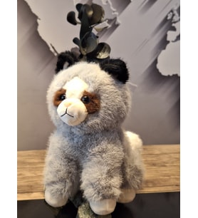 GRİ CAM GÖZ TÜYLÜ KEDİCİK 25cM