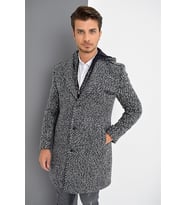 PLT8371 DEWBRRY ERKEK PALTO-DESENLİ LACİVERT