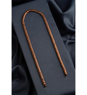 Hematit Doğal Taş Mat Kahverengi Yassı Balık Sırtı Kesim 6x4mm Dizi