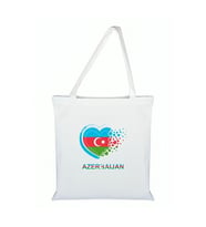 Azerbaycan Baskılı Bez Çanta - Azerbaycan Bayraklı Çanta (Standart)