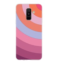 Samsung Galaxy A6 Plus (2018)  Kapak Renk Cümbüşü Tasarımlı Şeffaf Silikon Kılıf