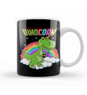 Dinocorn Cute Dinosaur & Unicorn Unisaur Kupa Bardak Porselen