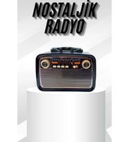 Müzik Kutusu Bluetooth Bağlantılı El Fenerli Nostaljik Tasarım Radyo