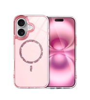 iPhone 16 Plus Live Diamond Magsafe Kapak - Pembe