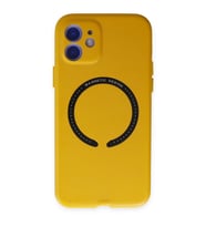 iPhone 11 Uyumlu Kılıf Hola Magneticsafe Kapak (Sarı)