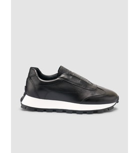 %100 Hakiki Deri Siyah Kadın Sneaker