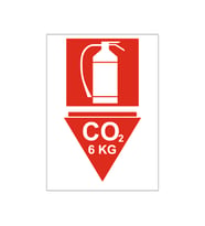 CO2 6 KG uyarı levha, isg uyarı levhası