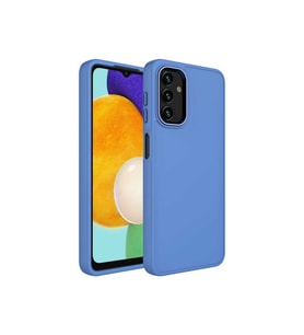 Samsung Galaxy A13 4G Uyumlu Kılıf Metal Çerçeve ve Buton Tasarımlı Silikon Zore Luna Kapak