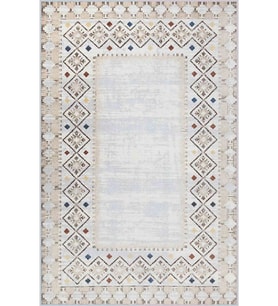 Eliana Home Baskılı, Yıkanabilir Kaymaz Taban Salon Halısı LNA0410 100x150 cm (Bej)