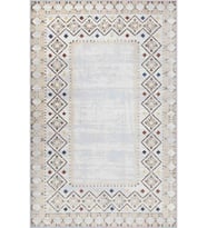 Eliana Home Baskılı, Yıkanabilir Kaymaz Taban Salon Halısı LNA0410 100x150 cm (Bej)