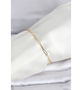 Tegan CM 14K Gold Renk Ataç Zincir Model Kadın Bileklik TG27BB8283 (Çok Renkli)