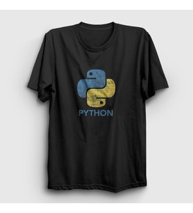 Presmono Unisex Siyah Logo V2 Python Developer Yazılımcı T-Shirt 336530tt