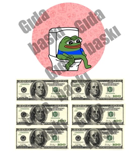 Yenilebilir Şeker Kağıt Karikatür Kurbağa Temalı Pasta Süsleme