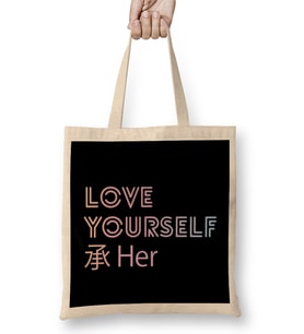 Bts Love Yourself Bts Bangtan Boys Bez Çanta Uzun Saplı