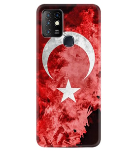 Infınıx Hot 10 Kılıf Resimli Silikon Kılıf Şanlı Türk Bayrağı 1315