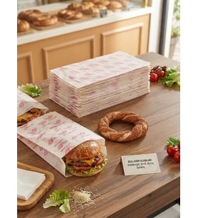 Premium Servis Kesesi 250’li Hamburger, Simit ve Fast Food Paket Servis Ambalajı