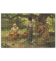 Cakapuzzle Meyve Toplayan Çiftçi Kızlar Puzzle Yapboz MDF (Ahşap) (120 Parça)