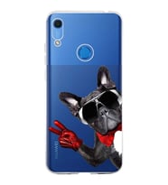 PrintiFy Huawei Y6 2019 ile Uyumlu 1mm Slim Fit Köpek 2 050e Baskılı Şeffaf  Kılıf
