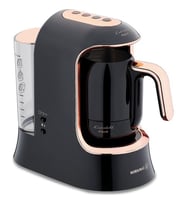 KORKMAZ A862-04 KAHVEKOLİK DELUXE AQUA SİYAH/ROSAGOLD KAHVE MAKİNASI (Siyah-Rose Gold)