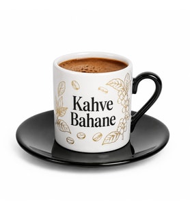 Kişiye Özel Baskılı Kalp Kulplu Türk Kahvesi Fincanı ve Tabağı – Fotoğraf, Isim ve Yazılı Hediye