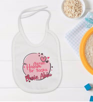 BK Kids Kişiye Özel Halam Bir Başka Tasarımlı Bebek Mama Önlüğü - Model 1