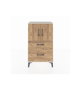 Arges Komodin 2 Raflı 2 Çekmeceli 2 Kapaklı 60x30x106 Aytaşı-Çam