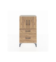 Arges Komodin 2 Raflı 2 Çekmeceli 2 Kapaklı 60x30x106 Aytaşı-Çam