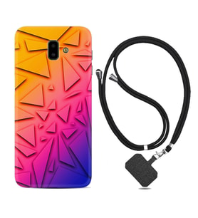 Samsung J6 Plus J7 Prime J7 Pro M20 Kılıf Boyun Askılı Silikon Üçgenler 1635
