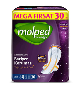 Molped Süpernight Gece Mega Ped 30 Adet