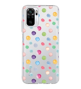 PrintiFy Xiaomi Redmi Note 10 ile Uyumlu 1mm Slim Fit Water Color 6 Baskılı Şeffaf  Kılıf