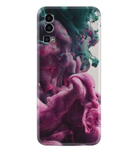 General Mobile GM 23 Kılıf Resimli Desenli Baskılı Silikon Pink Green Cloud 1306