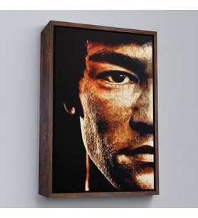 Çerçeveli Bruce Lee Tablosu (Beyaz)