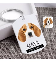 BK Gift Kişiye Özel Evcil Dost Köpek Pleksi Künye (Beyaz)