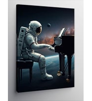 Kanvas Tablo Piyanist Astronot