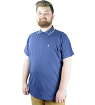 Mode XL Büyük Beden T shirt Polo Likralı Süprem Nakış 21554 Indigo
