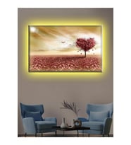 Led Işıklı Kalpli Ağaç  (salon  Tablosu)