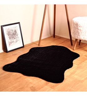 Rex Tavşanı Kısa Tüylü Post Peluş Siyah