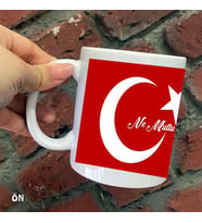 Size Özel Limon Ne Mutlu Türküm Diyene Baskılı Kupa Bardaklar