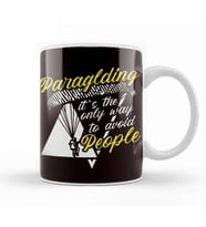 Paragliding Paraglider Introverted Skydiving Parachuting Sky Kupa Bardak Porselen